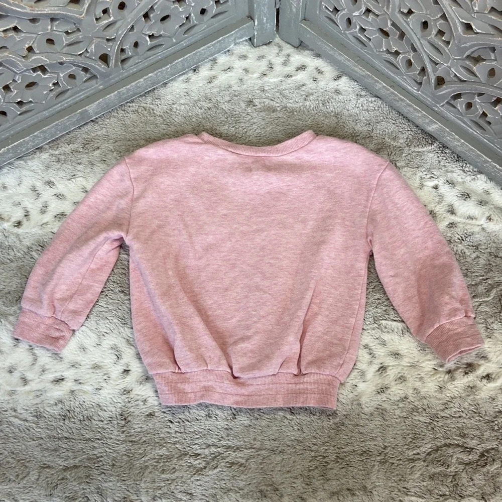 Gymboree pink sweatshirt baby girls 2T pastel rainbow sun Barbiecore Softgirl